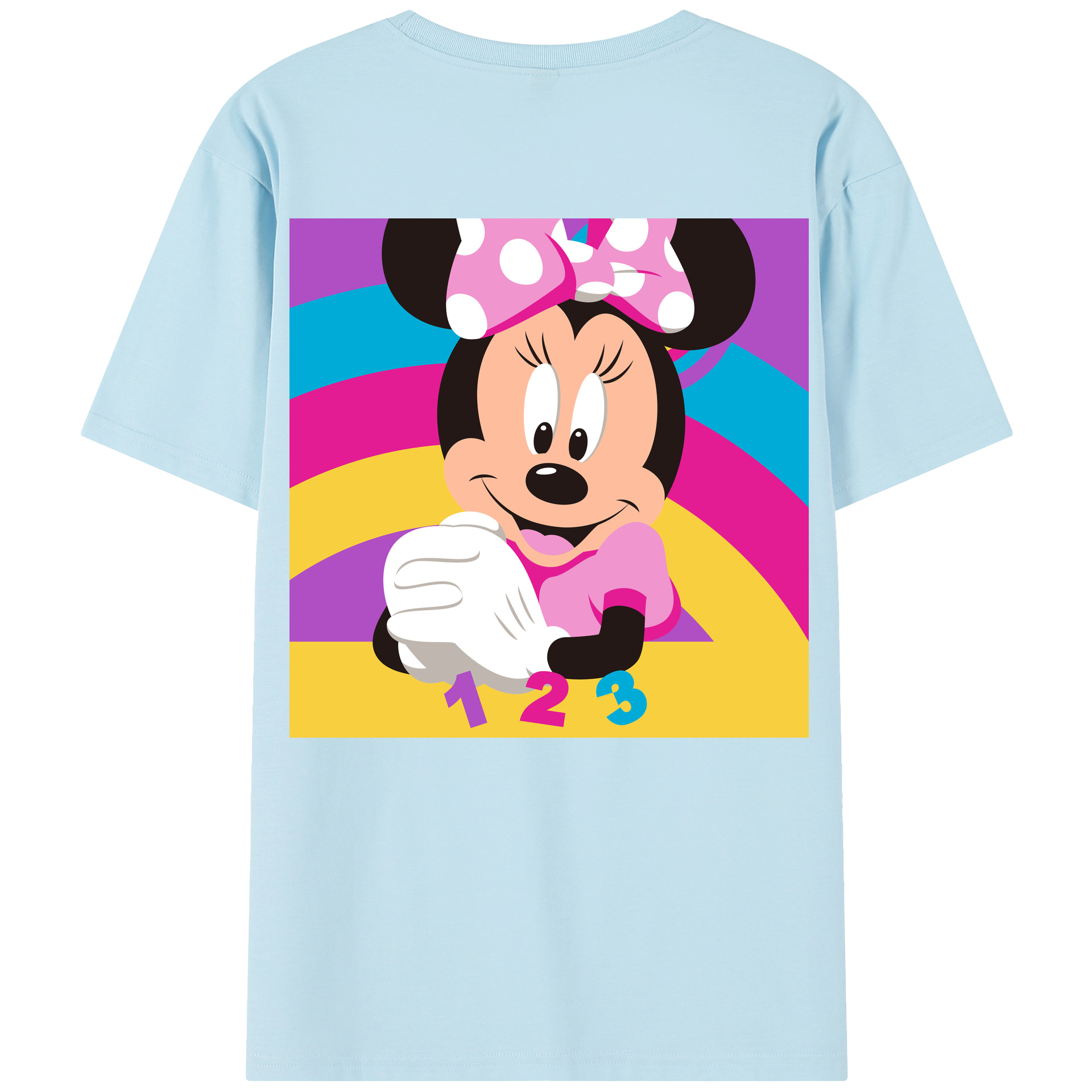 （画像用） ミッキーマウス Mickey Mouse 綿100％半袖Tシャツ（背面プリント）